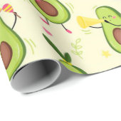 Cute Avocado Pattern  Cadeaupapier (Rol Hoek)