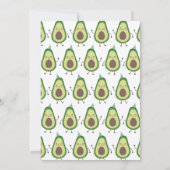 Cute Avocado Personaliseer 1e verjaardag Witte BG Kaart (Achterkant)