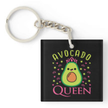 Cute Avocado Queen with Heart Keto Girl Cooking