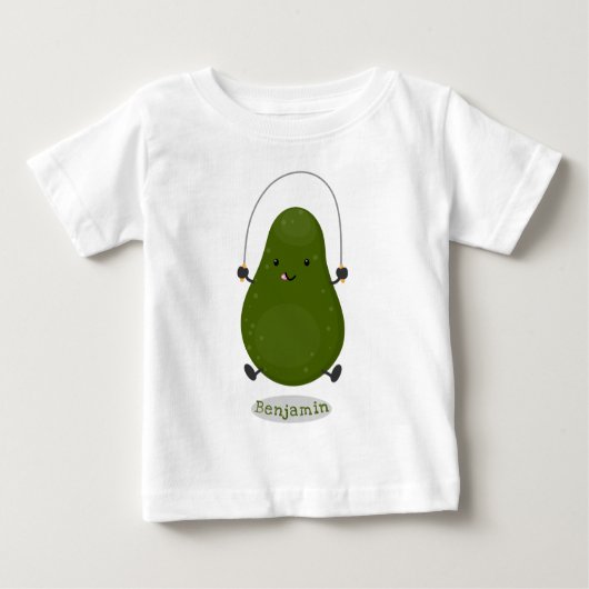 Cute avocado spring cartoon illustratie (Voorkant)
