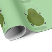 Cute avocado spring cartoon illustratie cadeaupapier (Rol Hoek)