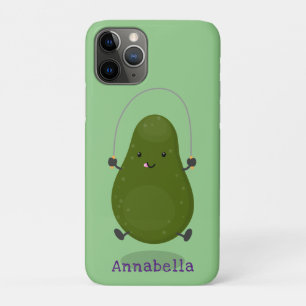 Cute avocado spring cartoon illustratie iPhone 11 pro hoesje