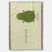 Cute avocado spring cartoon illustratie deken (Voorkant Verticaal)