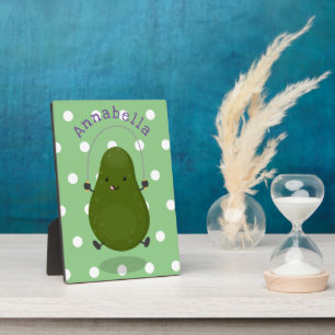 Cute avocado spring cartoon illustratie fotoplaat