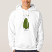 Cute avocado spring cartoon illustratie hoodie (Voorkant)