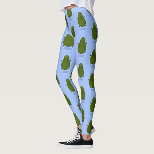 Cute avocado spring cartoon illustratie leggings (Links)