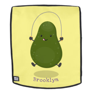 Cute avocado spring cartoon illustratie rugtassen