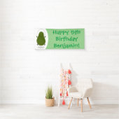 Cute avocado spring cartoon illustratie spandoek (Insitu)