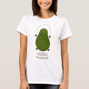 Cute avocado spring cartoon illustratie t-shirt