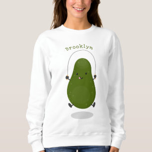 Cute avocado spring cartoon illustratie trui