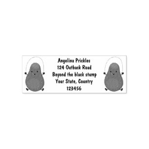 Cute avocado spring cartoon illustratie zelfinktende stempel