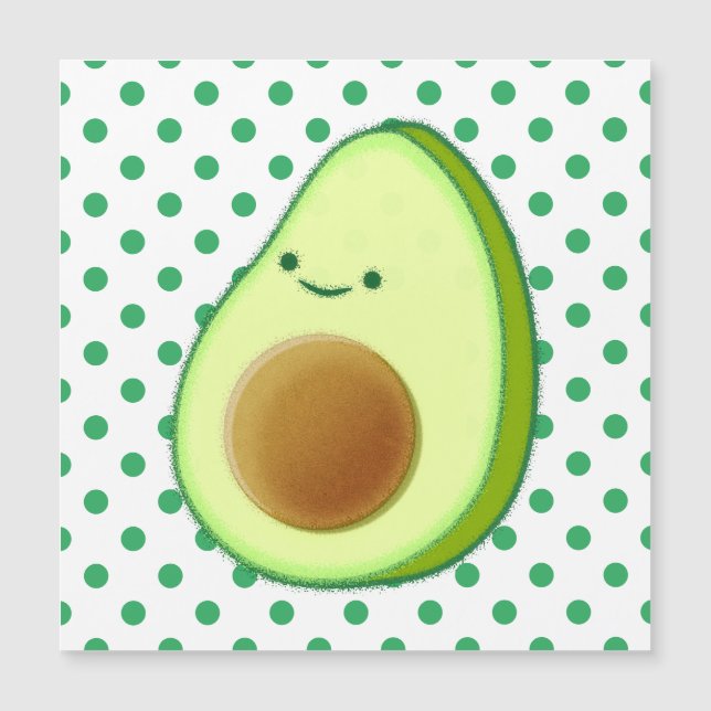 Cute Avocado Tekening Green Dot Pattern (Voorkant)