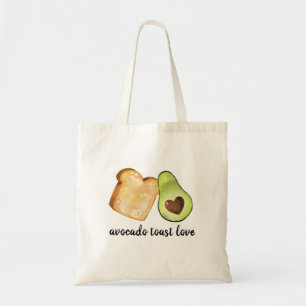 Cute avocado toast foodie hipster waterverf tote bag