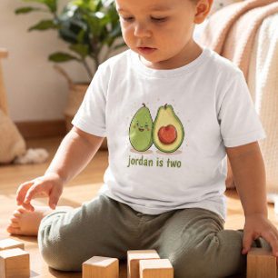 Cute Avocadotshirt voor Kinderen Tweede Verjaardag Kinder Shirts