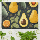 Cute avocats serviette de cuisine (Plié)