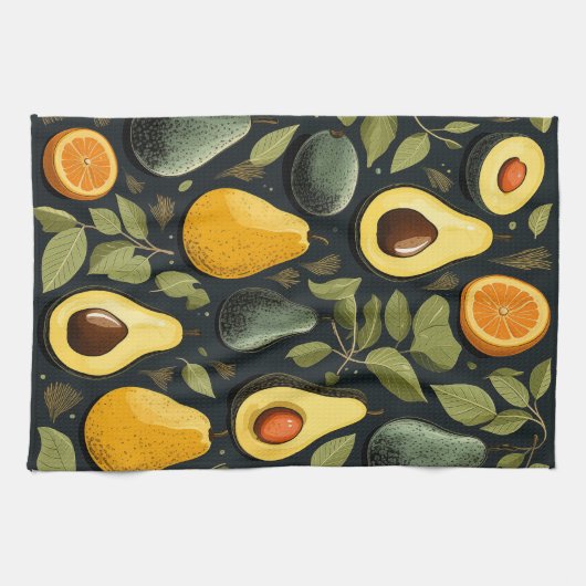 Cute avocats serviette de cuisine (Horizontal)