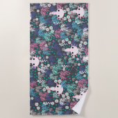 Cute Axolotl Beach Towel Strandlaken (Voorkant)