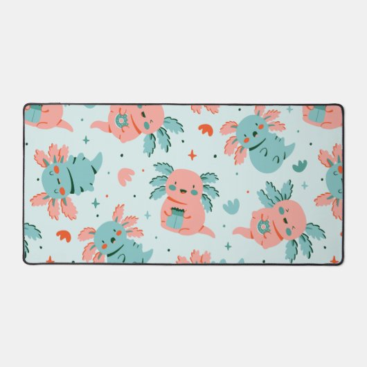 Cute Axolotl Bureau Mat (Recto)