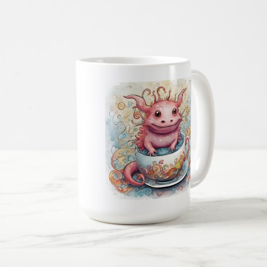 Cute Axolotl Coffee Mug (Devant droit)