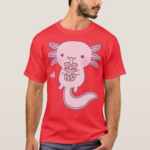 Cute Axolotl Drink bubbelthee T-shirt