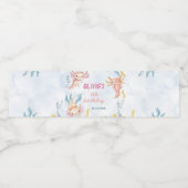 Cute Axolotl fille Anniversaire Étiquette de boute (Étiquettes simples)