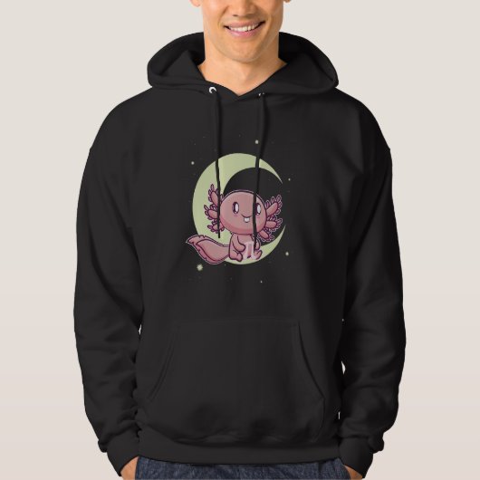 Cute Axolotl Happy Pi Day Fish Lizard 3 14159 Math Hoodie (Voorkant)