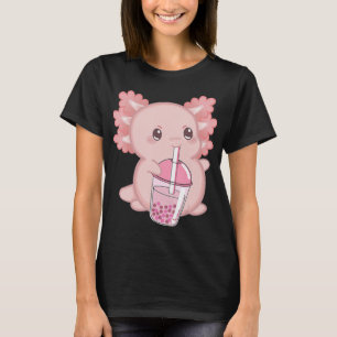 Cute Axolotl Japanse aardbeienmelk Anime Pink K T-shirt