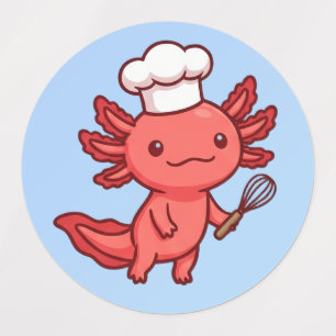 Cute Axolotl Karakter Sticker Vel