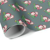 Cute Axolotl Kerstmis Cadeaupapier (Rol Hoek)