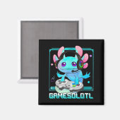 Cute Axolotl Lover Gamesalotl Gaming Axolotl Kinde Magneet (Voorkant / Achterkant)