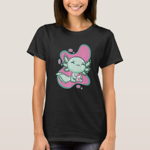 Cute Axolotl met aardbeienmelk en bubbelthee B T-shirt