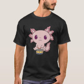 Cute Axolotl Playing Snare Percussion Snare Drumm T-shirt (Voorkant)