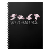 Cute Axolotl schetst Kinderen Dit is hoe ik Axolot Notitieboek (Voorkant)