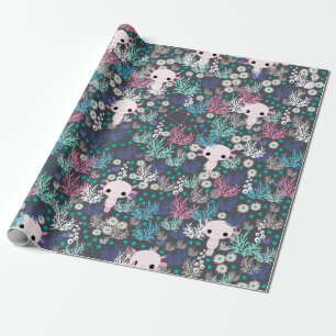 Cute Axolotl Wrapping Paper Cadeaupapier