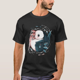 Cute Axolotl Yin Yang Plush Pets Yin Yang Reptile T-shirt