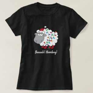 Cute Baaaah Humbug Sheep with Lights T-shirt