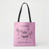 Cute Babe Squad Roze Afscheid van de Meisjesfeest Draagtas (Voorkant)