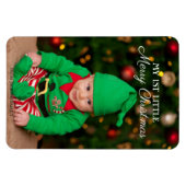 Cute Baby 1st Little Merry-kerstfoto Magneet (Horizontaal)