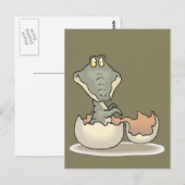 Cute baby Alligator Cartoon Briefkaart (Voorkant / Achterkant)
