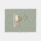 Cute Baby Alligator Cartoon Hatching uit Eggshell Fleece Deken (Voorkant (Horizontaal))