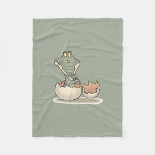 Cute Baby Alligator Cartoon Hatching uit Eggshell Fleece Deken