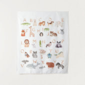 Cute Baby Animal Alphabet Wandkleed (Voorkant)