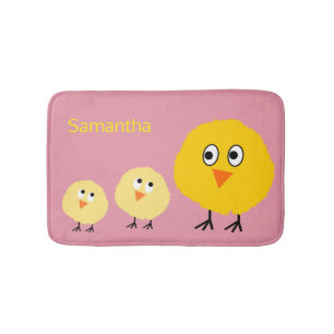 Cute Baby Animal Chicken Personalized Girl Badmat