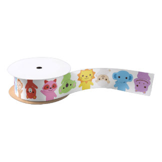 Cute Baby Animal Friends Ribbon Lint