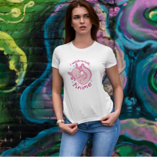 Cute Baby Axolotl Anime T-shirt