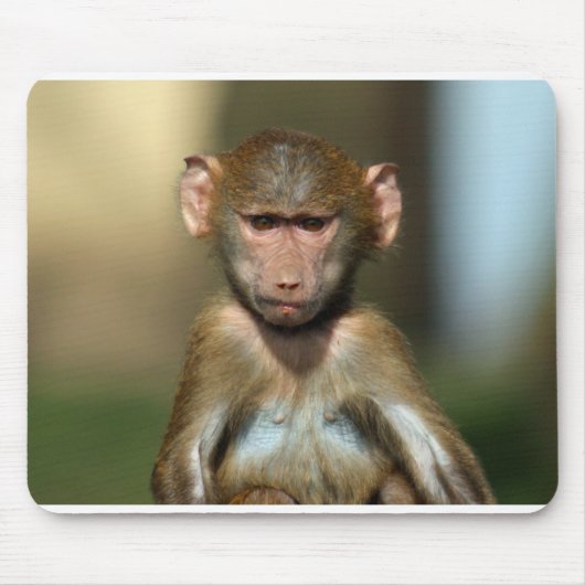 Cute Baby Baboon Mousemat/Mousepad Muismat (Voorkant)