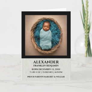 Cute Baby Baby Newborn Photo Birth Personalize Aankondiging