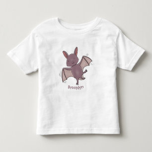Cute baby bat vliegende cartoon illustratie kinder shirts