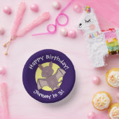 Cute baby bat vliegende cartoon illustratie papieren kommen (Feest)