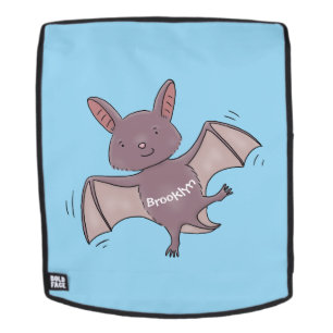 Cute baby bat vliegende cartoon illustratie rugtassen